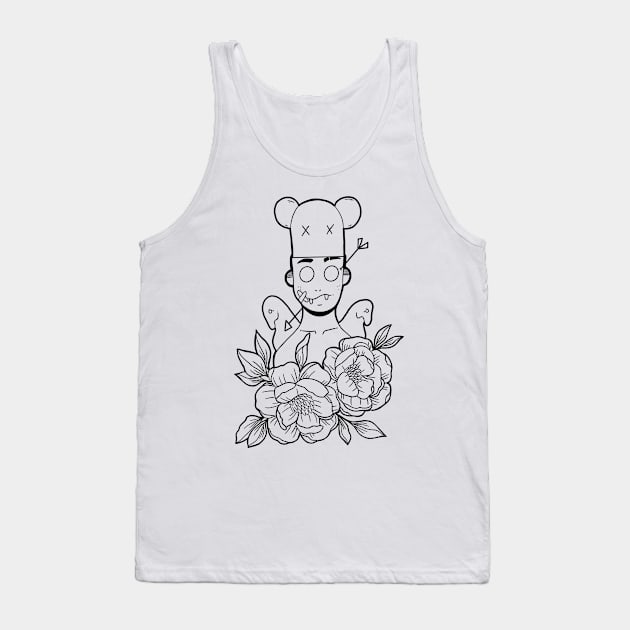 Flowers b&w Tank Top by SonnyArt225